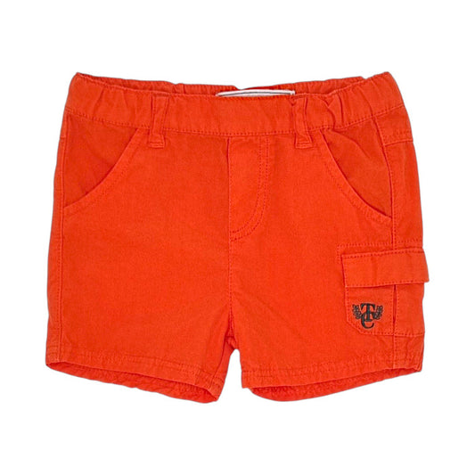 Short bébé garçon Tartine et Chocolat, orange à poche, taille 6 mois, seconde main haut de gamme, vue de face