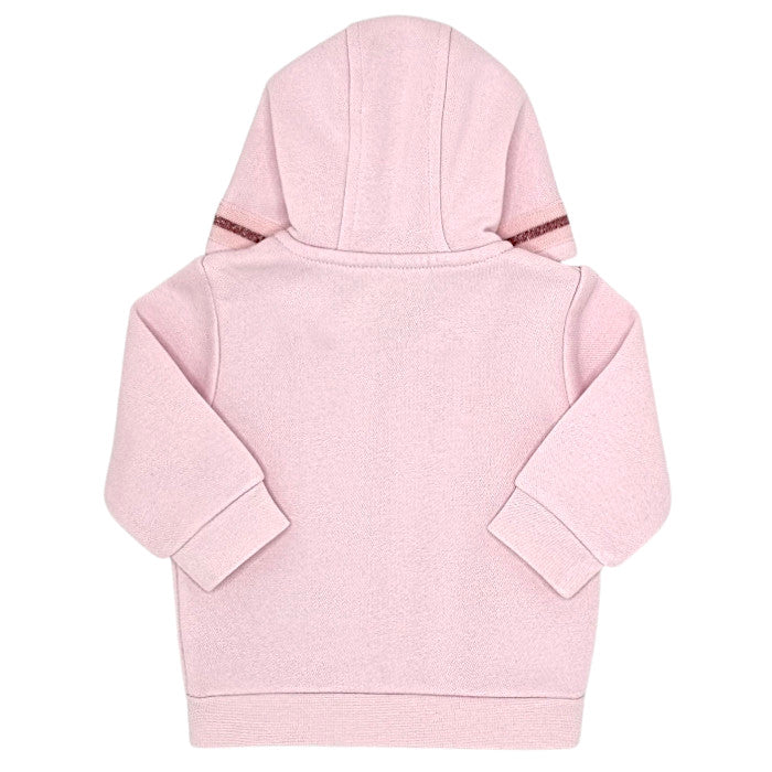 Sweat bébé rose zippé Boss, vue de dos, fille 3 mois