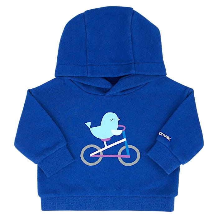 Sweat bébé garçon Jacadi, bleu en molleton, taille 6 mois, seconde main haut de gamme, vue de face