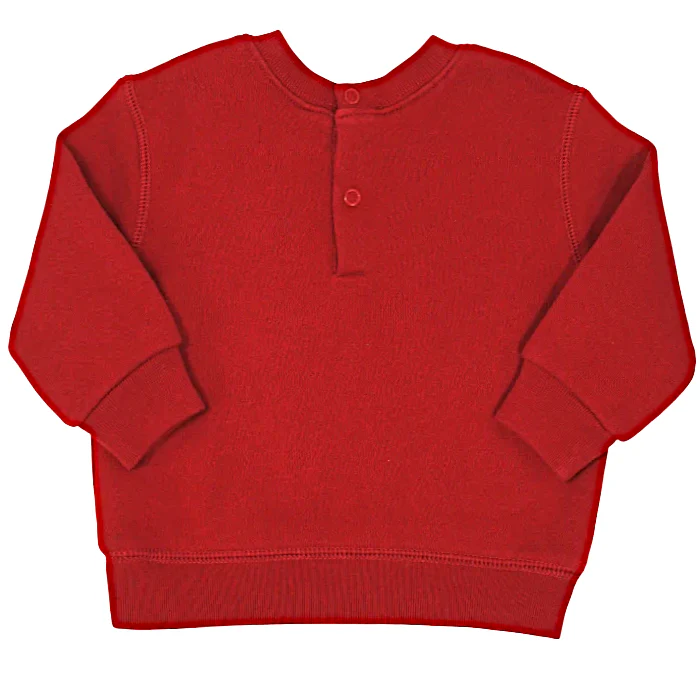 Sweat bébé garçon Ralph Lauren 9 mois, rouge, ouverture à pressions au dos