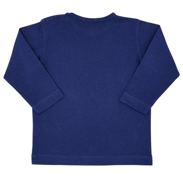 T-shirt bébé bleu marine Anniversaire Agnès b., vue de dos, mixte 12 mois