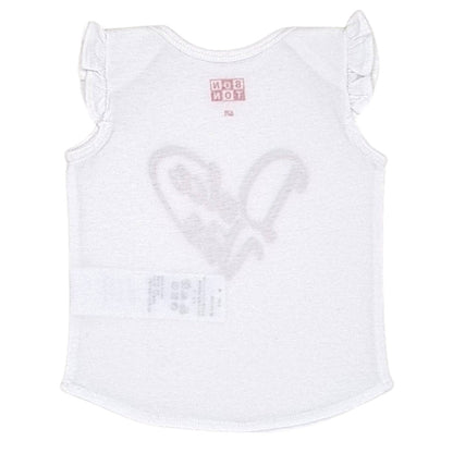 T-shirt bébé blanc "Dolce Vita" Bonton, vue de dos, fille 6 mois