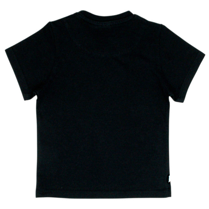 T-shirt bébé noir signature imprimée Boss, vue de dos, garçon 18 mois
