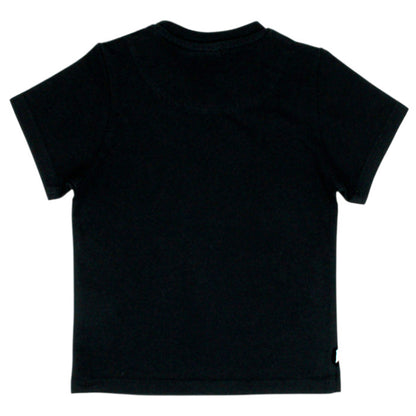 T-shirt bébé noir signature imprimée Boss, vue de dos, garçon 18 mois