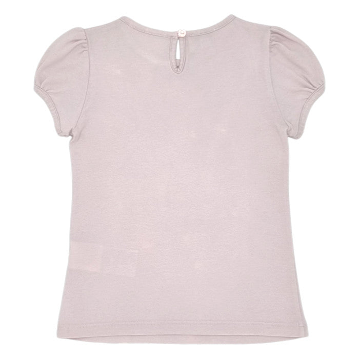T-shirt bébé rose motif teddy Gucci, vue de dos, fille 24 mois