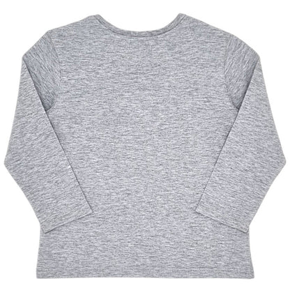T-shirt bébé gris manches longues IKKS, vue de dos, garçon 18 mois