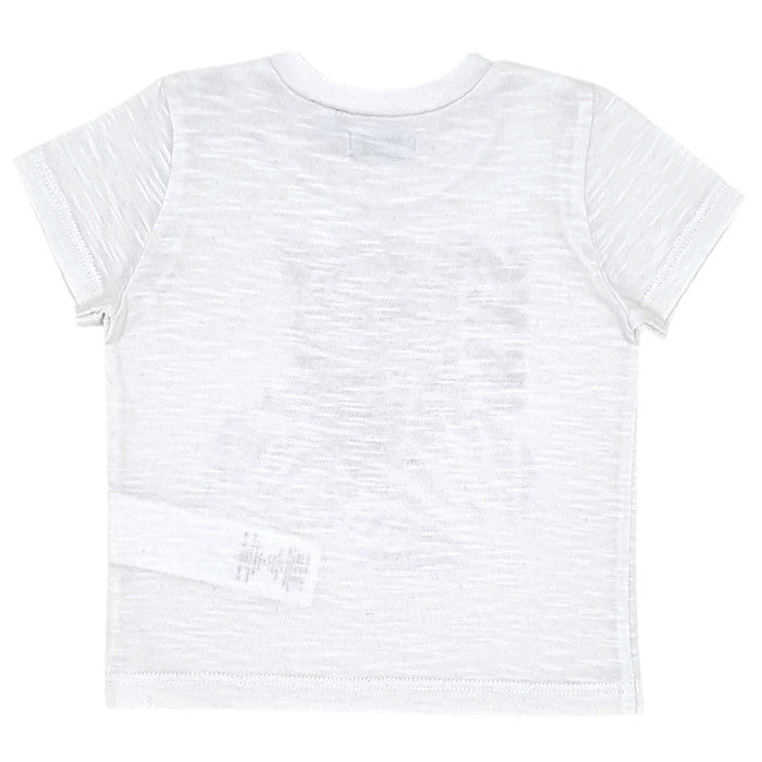 T-shirt bébé blanc manches courtes IKKS, vue de dos, garçon 6 mois