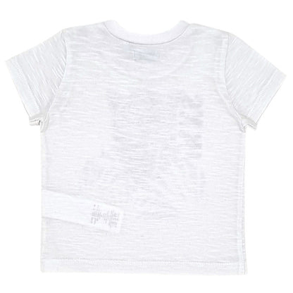 T-shirt bébé blanc manches courtes IKKS, vue de dos, garçon 6 mois