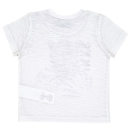 T-shirt bébé blanc manches courtes IKKS, vue de dos, garçon 6 mois