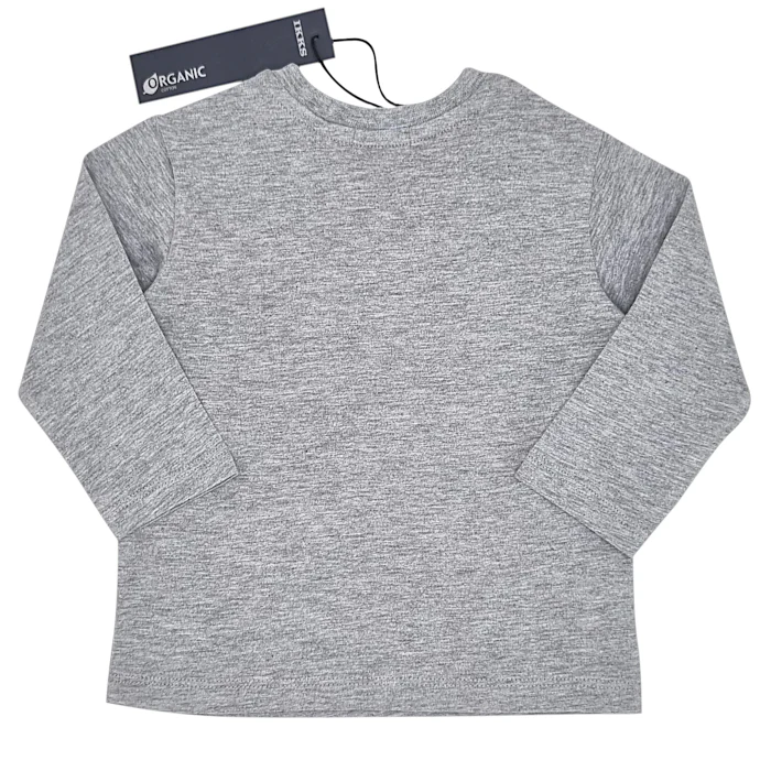 T-shirt bébé garçon IKKS 6 mois, gris, en coton bio et viscose