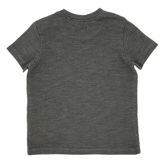 T-shirt bébé kaki message imprimé IKKS, vue de dos, garçon 6 mois