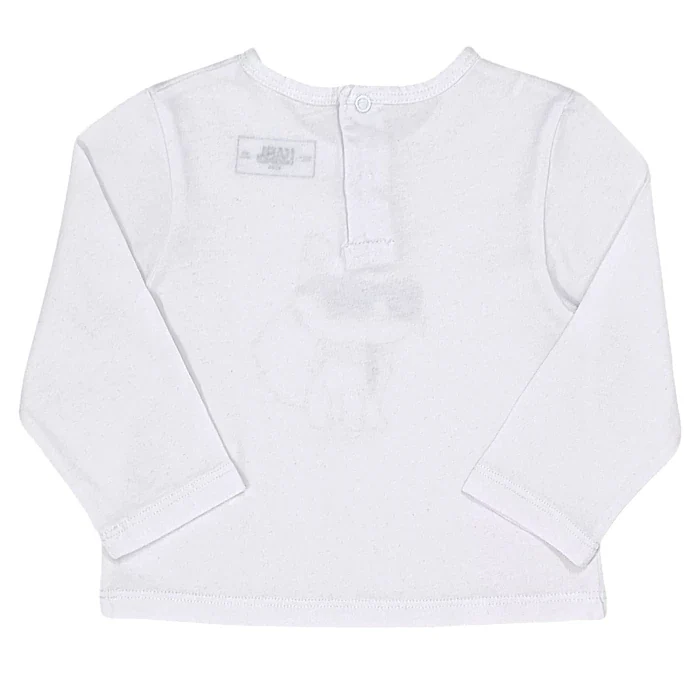 T-shirt bébé mixte Karl Lagerfeld 12 mois, blanc, ouverture à pressions au dos