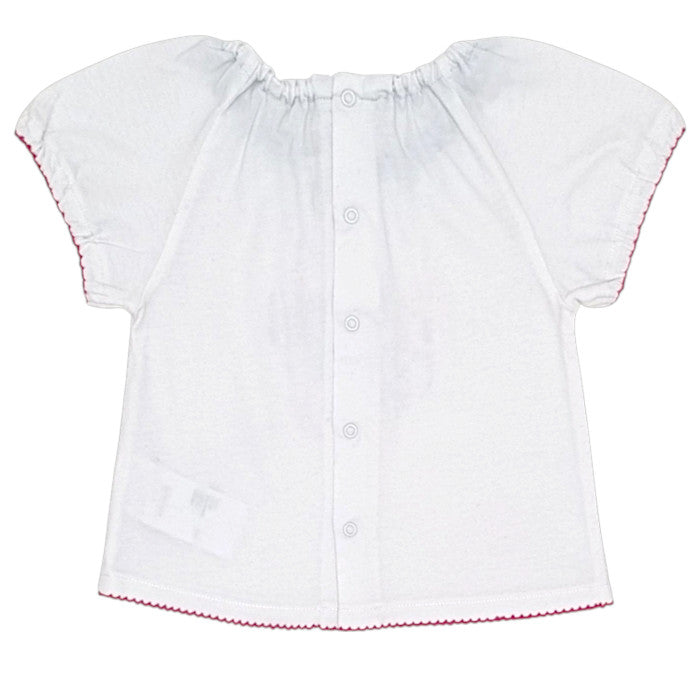 T-shirt bébé blanc en coton Kenzo, vue de dos, fille 12 mois