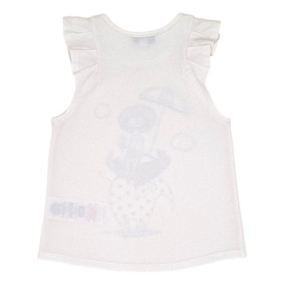 T-shirt bébé écru volanté Marc Jacobs, vue de dos, fille 24 mois