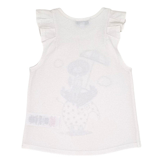 T-shirt bébé écru volanté Marc Jacobs, vue de dos, fille 24 mois