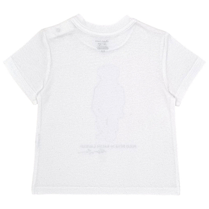 T-shirt bébé blanc motif Polo Bear Ralph Lauren, vue de dos, garçon 12 mois