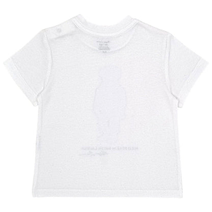 T-shirt bébé blanc motif Polo Bear Ralph Lauren, vue de dos, garçon 12 mois