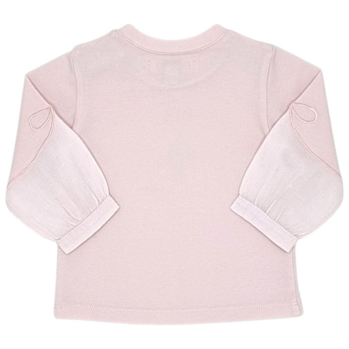 T-shirt bébé rose motif souris Repetto, vue de dos, fille 3 mois