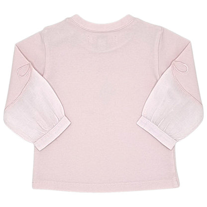 T-shirt bébé rose motif souris Repetto, vue de dos, fille 3 mois
