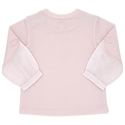 T-shirt bébé rose motif souris Repetto, vue de dos, fille 3 mois