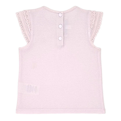 T-shirt bébé rose TC en strass Tartine et Chocolat, vue de dos, fille 18 mois