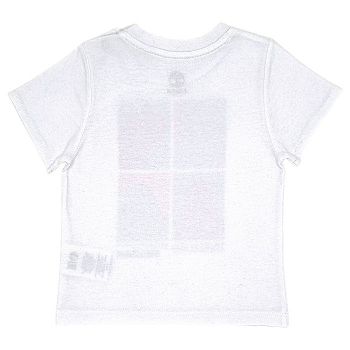 T-shirt bébé blanc en coton Timberland, vue de dos, garçon 12 mois
