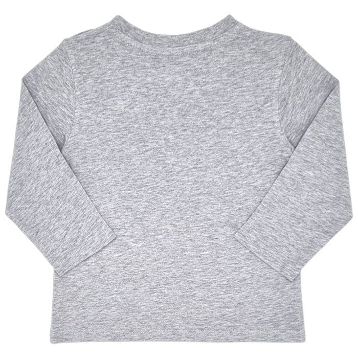 T-shirt bébé gris chiné logo imprimé Timberland, vue de dos, garçon 24 mois