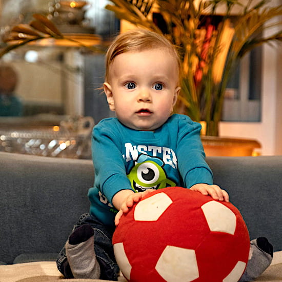 Tee-shirt bébé garçon bleu à motif, seconde main, confortable et stylé pour une tenue décontractée
