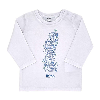 T-shirt Hugo Boss bébé garçon 3 mois seconde main blanc illustration robot