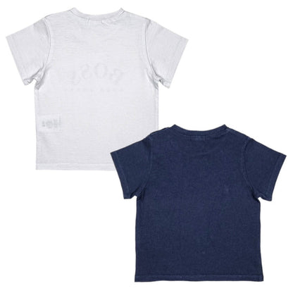 T-shirts blanc et bleu Hugo Boss bébé garçon 6 mois