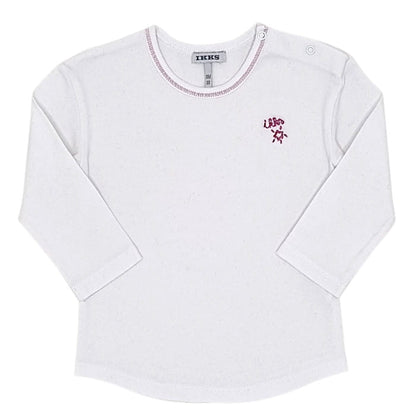 T-shirt bébé fille IKKS 18 mois d'occasion blanc à manches longues