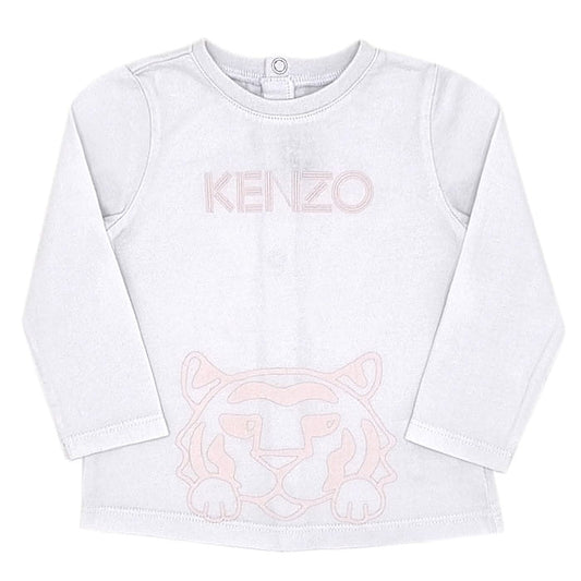 T-shirt Kenzo bébé fille 12 mois d'occasion blanc illustration tigre