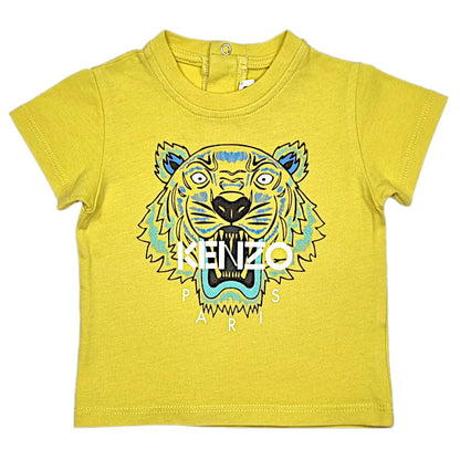 Vêtement garçon 6 mois seconde main - T-shirt bébé Kenzo jaune illustration tigre