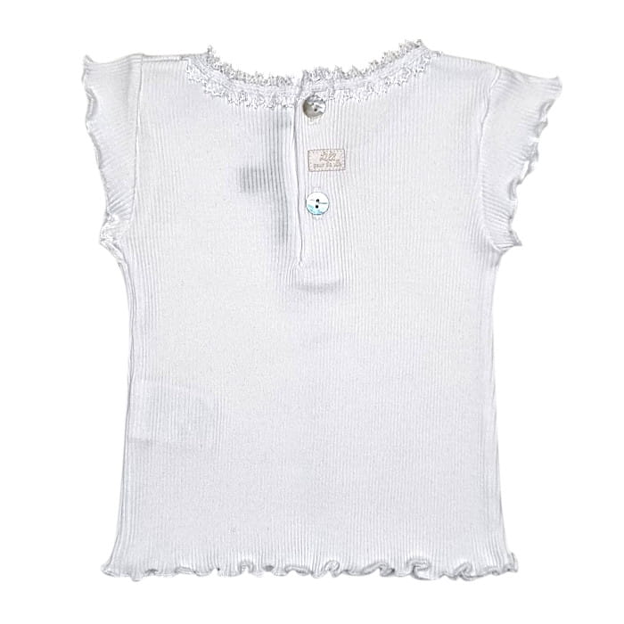 T-shirt blanc Lili Gaufrette bébé fille 6 mois