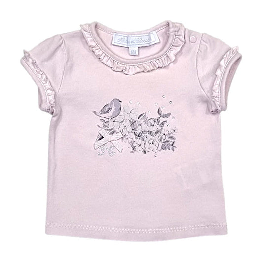 T-shirt Tartine et Chocolat fille 6 mois rose - Vêtement de marque bébé d'occasion