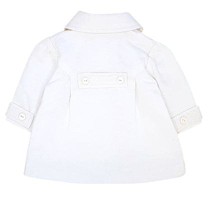 Veste bébé fille Escada 1 mois, blanche, patte boutonnée au dos