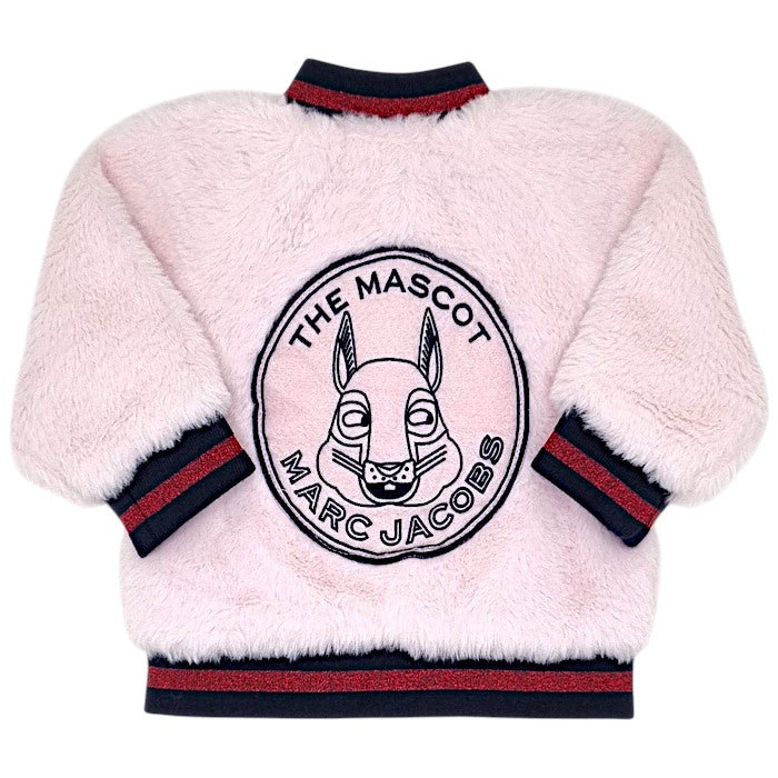 Veste bébé rose en fausse fourrure Marc Jacobs, vue de dos, fille 6 mois