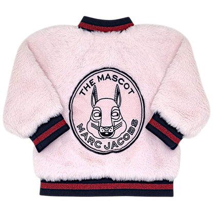 Veste bébé rose en fausse fourrure Marc Jacobs, vue de dos, fille 6 mois