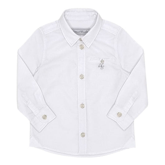 Vêtement bébé chic d'occasion - Chemise TARTINE ET CHOCOLAT garçon 18 mois blanche