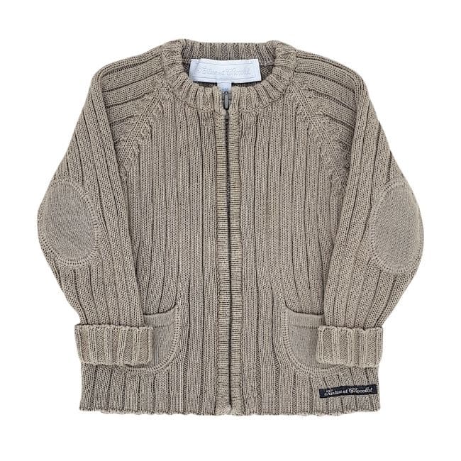 Vêtement TARTINE ET CHOCOLAT d'occasion - Gilet bébé garçon 6 mois beige