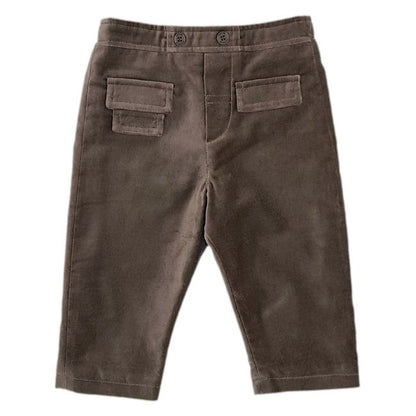 Vêtement occasion pour bébé garçon 6 mois - Pantalon marron en velours lisse