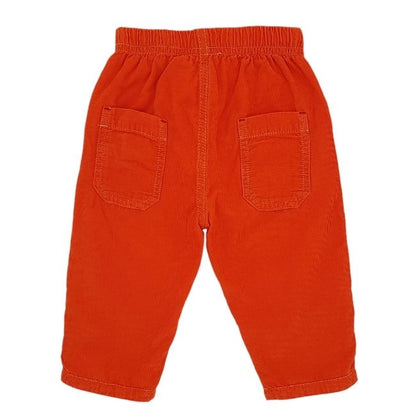 Pantalon bébé garçon orange en velours TIMBERLAND 6 mois avec poches plaquées