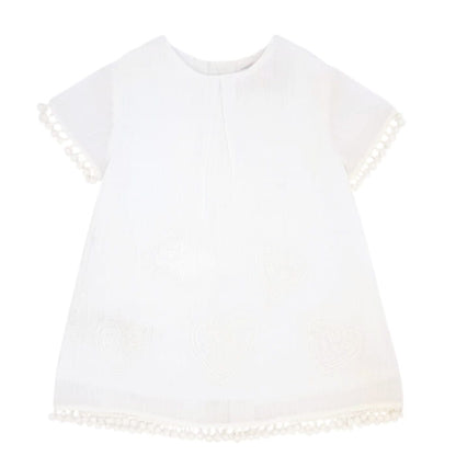Vêtement bébé neuf avec étiquette - Robe blanche fille 9 mois AGATHA RUIZ DE LA PRADA