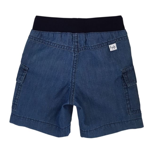 Short bébé IL GUFO bleu 3 mois à ceinture élastique