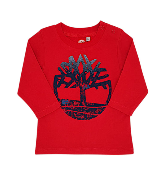 Tee-shirt bébé garçon 3 mois TIMBERLAND d'occasion rouge avec logo