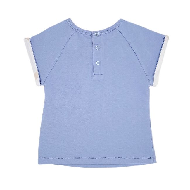 Tee-shirt bébé fille bleu BURBERRY 6 mois à manches courtes
