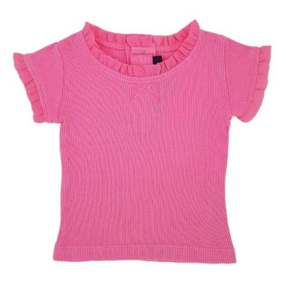Vêtement bébé occasion - Tee-shirt bebe fille LILI GAUFRETTE 12 mois rose